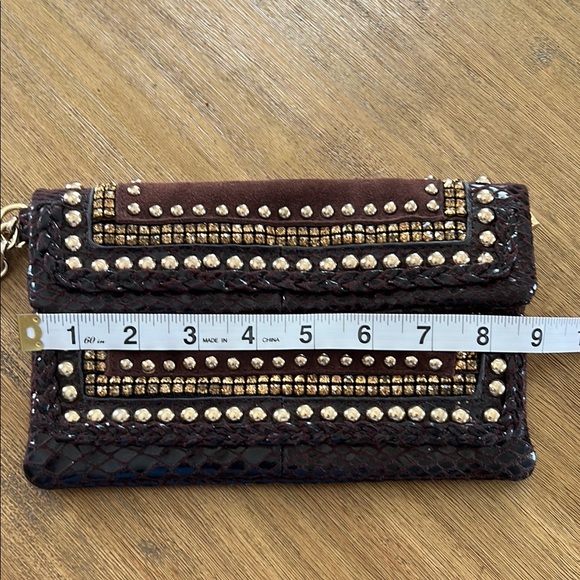 Cache Brown Studded Leather Wristlet - Picture 7 of 8